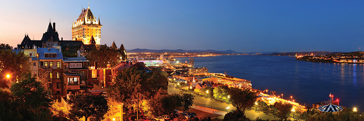 Château frontenac la nuit